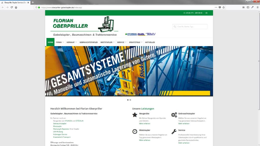 Florian Oberpriller Gabelstapler - Baumaschinen- & Traktorenservice