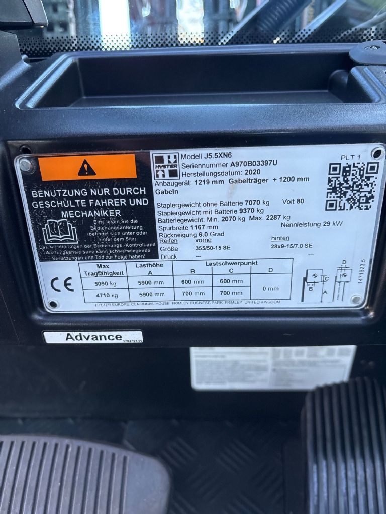 Hyster J 5.5 XN6 Elektro 4 Rad-Stapler agravis-stapler.de