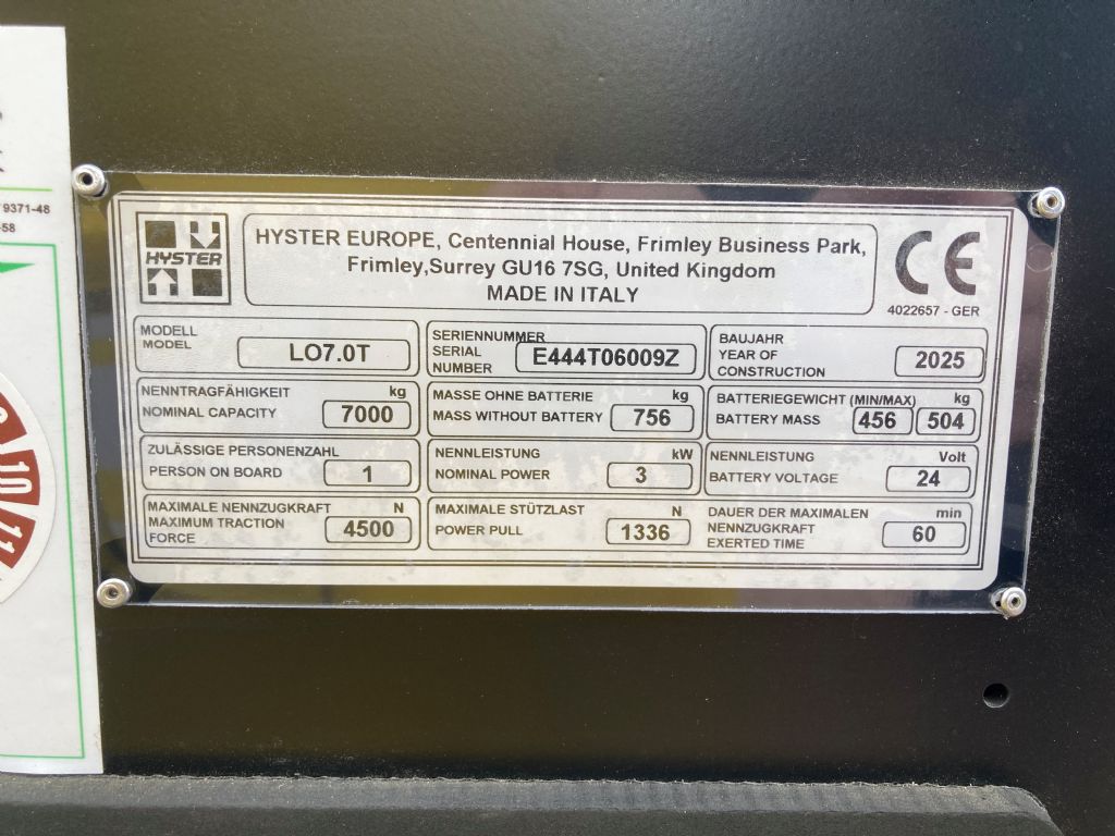 Hyster LO 7.0T Schlepper agravis-stapler.de