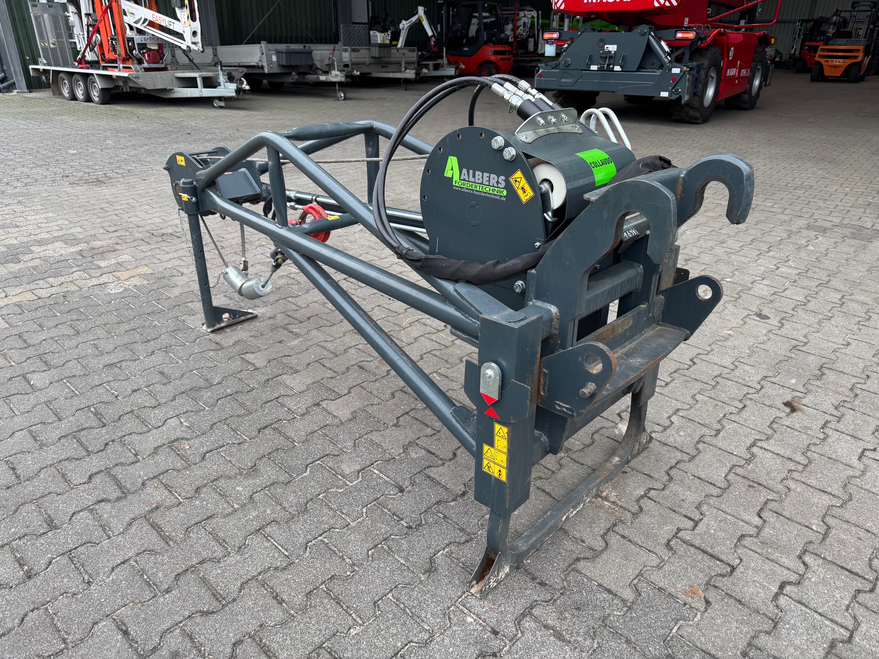 Magni-JW 1500 Ausleger mit Seilwinde 1500 kg-Hydraulische Seilwinde-www.heftruckcentrumemmen.nl