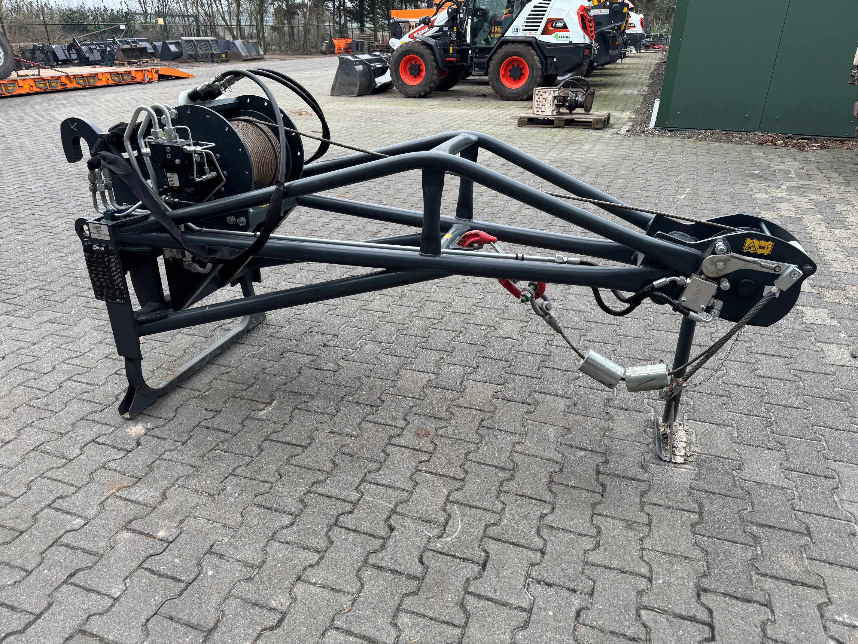 Magni-JW 1500 Ausleger mit Seilwinde 1500 kg-Hydraulische Seilwinde-www.heftruckcentrumemmen.nl