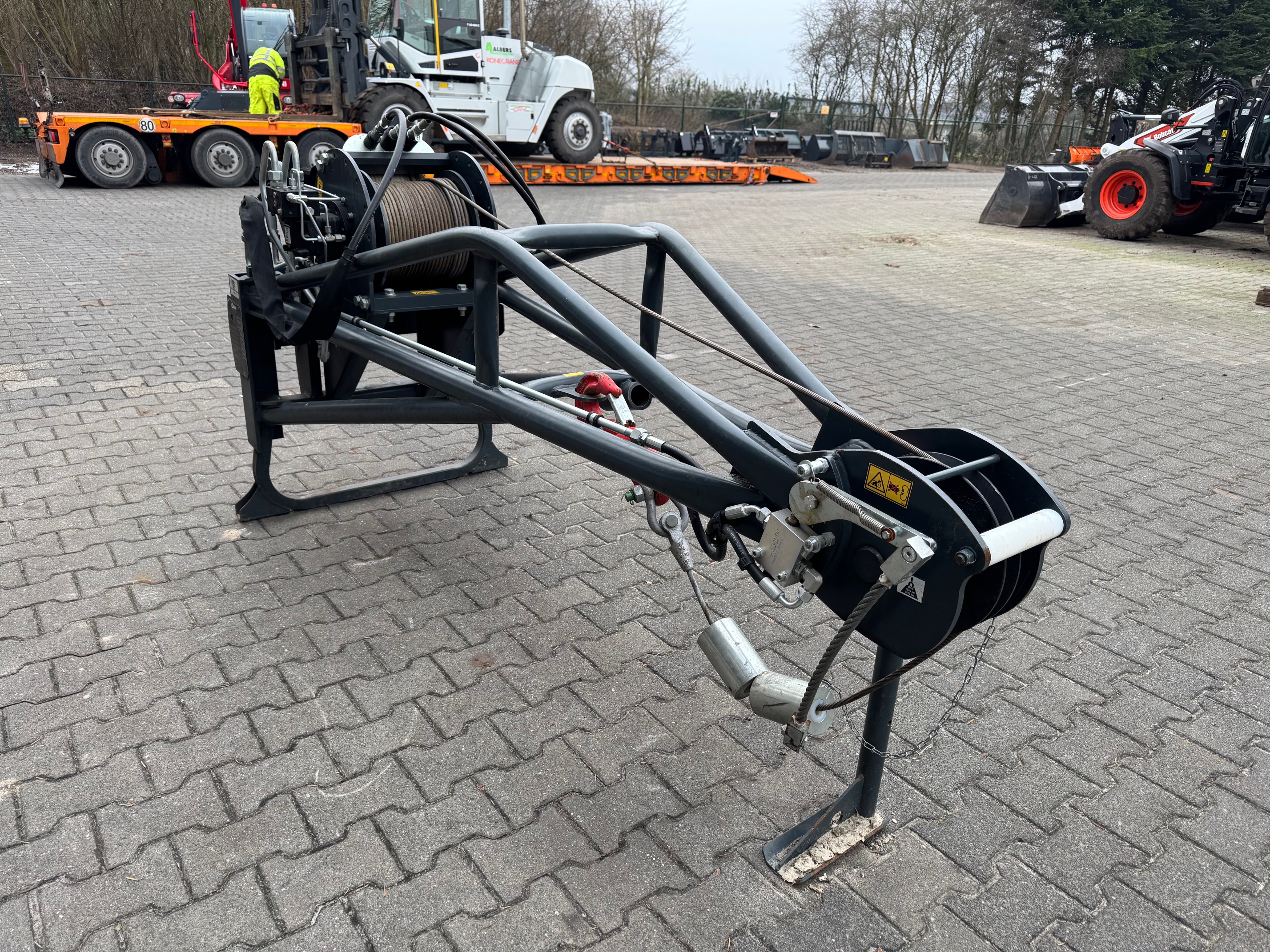 Magni-JW 1500 Ausleger mit Seilwinde 1500 kg-Hydraulische Seilwinde-www.heftruckcentrumemmen.nl