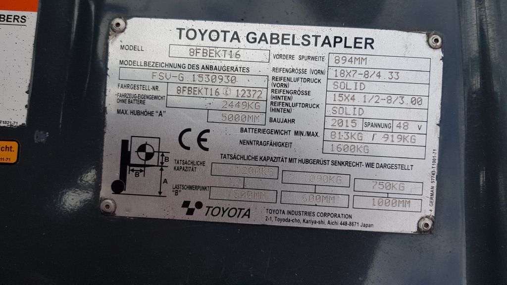 Toyota-8FBEKT16-Elektro 3 Rad-Stapler-http://www.anders-gabelstapler.de