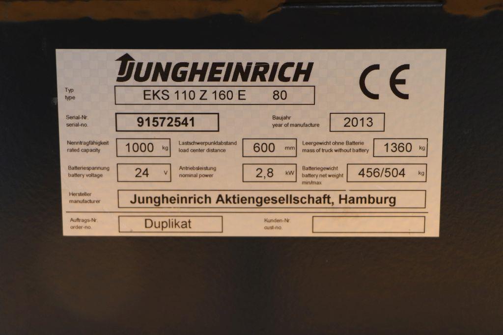 Jungheinrich EKS 110 Z 160E80 Medium Lift Order Picker www.bsforklifts.com