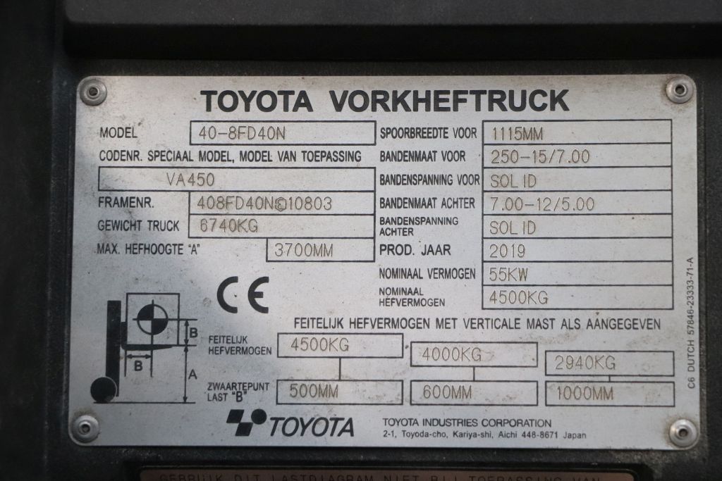 Toyota 40-8FD40N Dieselstapler www.heinbockel-gabelstapler.de