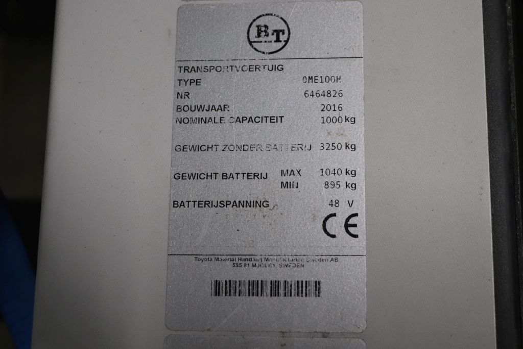 BT OME100H Hochhubkommissionierer www.heinbockel-gabelstapler.de