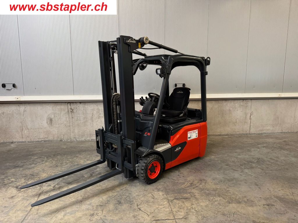 Linde E16-02 Elektro 3 Rad-Stapler www.sbstapler.ch