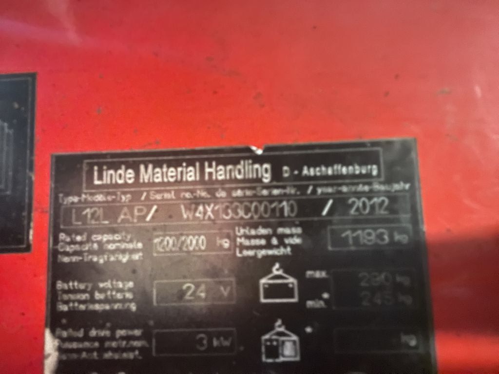 Linde L12LAPi Hochhubwagen www.contilift.de Linde L12LAPi Hochhubwagen www.contilift.de