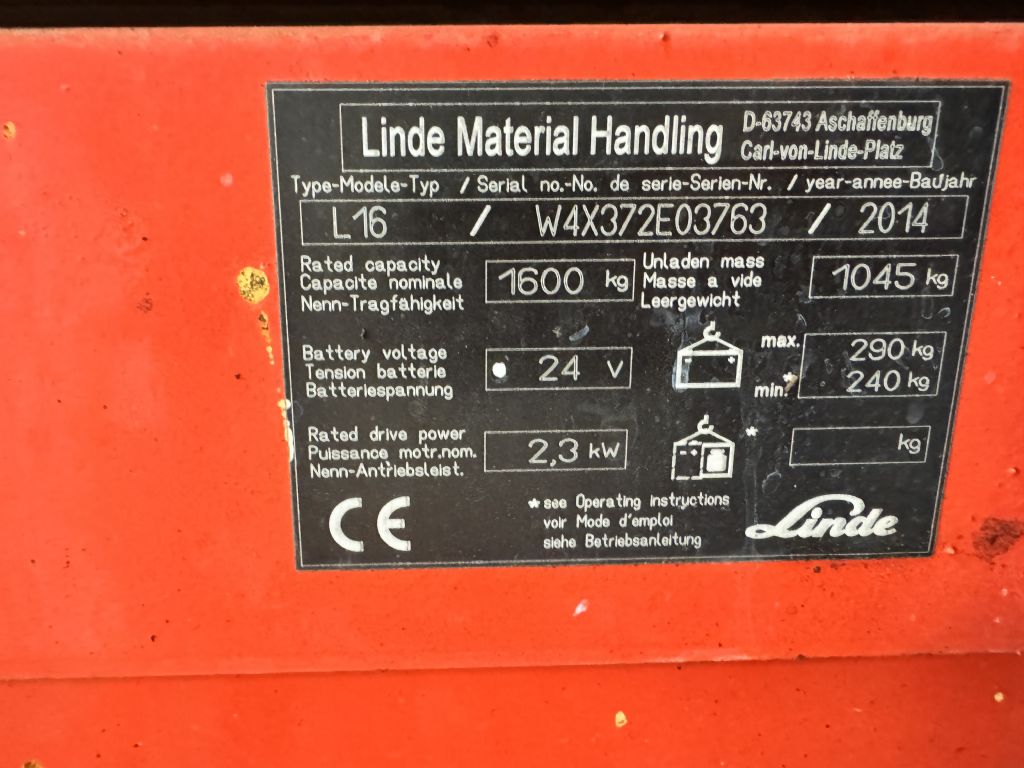 Linde L16APi Hochhubwagen www.contilift.de Linde L16APi Hochhubwagen www.contilift.de