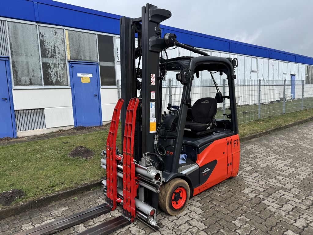 Linde 386 Elektro 3 Rad-Stapler www.contilift.de