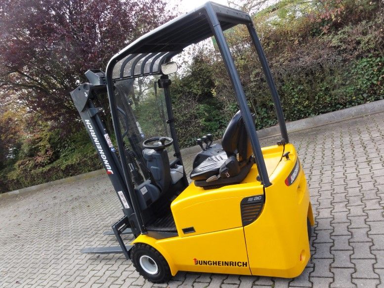 Used Jungheinrich Efg 115 3f435 Electric 3 Wheel Forklift Mit Triplex Mast Sale Buy Sale Second Hand Forklifts