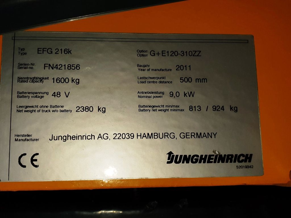 Jungheinrich EFG 216 Räder neu Elektro 3 Rad-Stapler 
