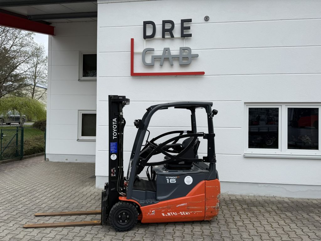Toyota 8FBE16T Elektro 3 Rad-Stapler loeffler-gabelstapler.de