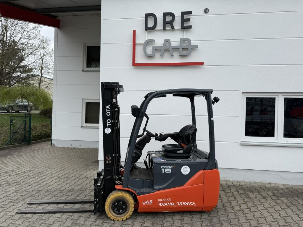 Toyota 8FBE16T Elektro 3 Rad-Stapler loeffler-gabelstapler.de
