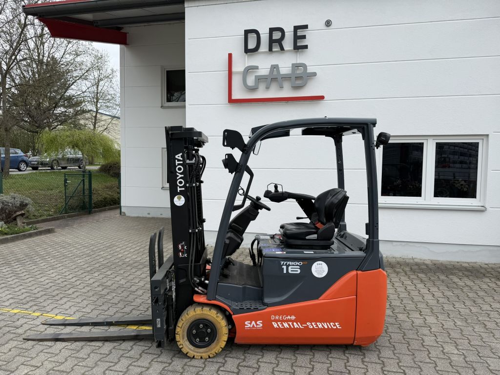 Toyota 8FBE16T Elektro 3 Rad-Stapler loeffler-gabelstapler.de