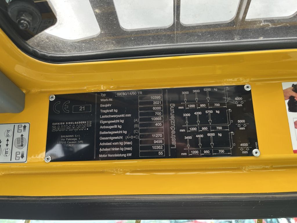 Baumann GX 60/14/60TR Seitenstapler www.eder-stapler.de Baumann GX 60/14/60TR Seitenstapler www.eder-stapler.de
