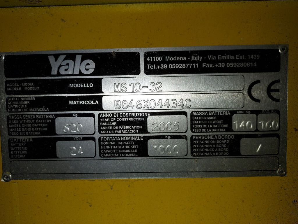 Yale MS 10 Hochhubwagen www.eder-stapler.de