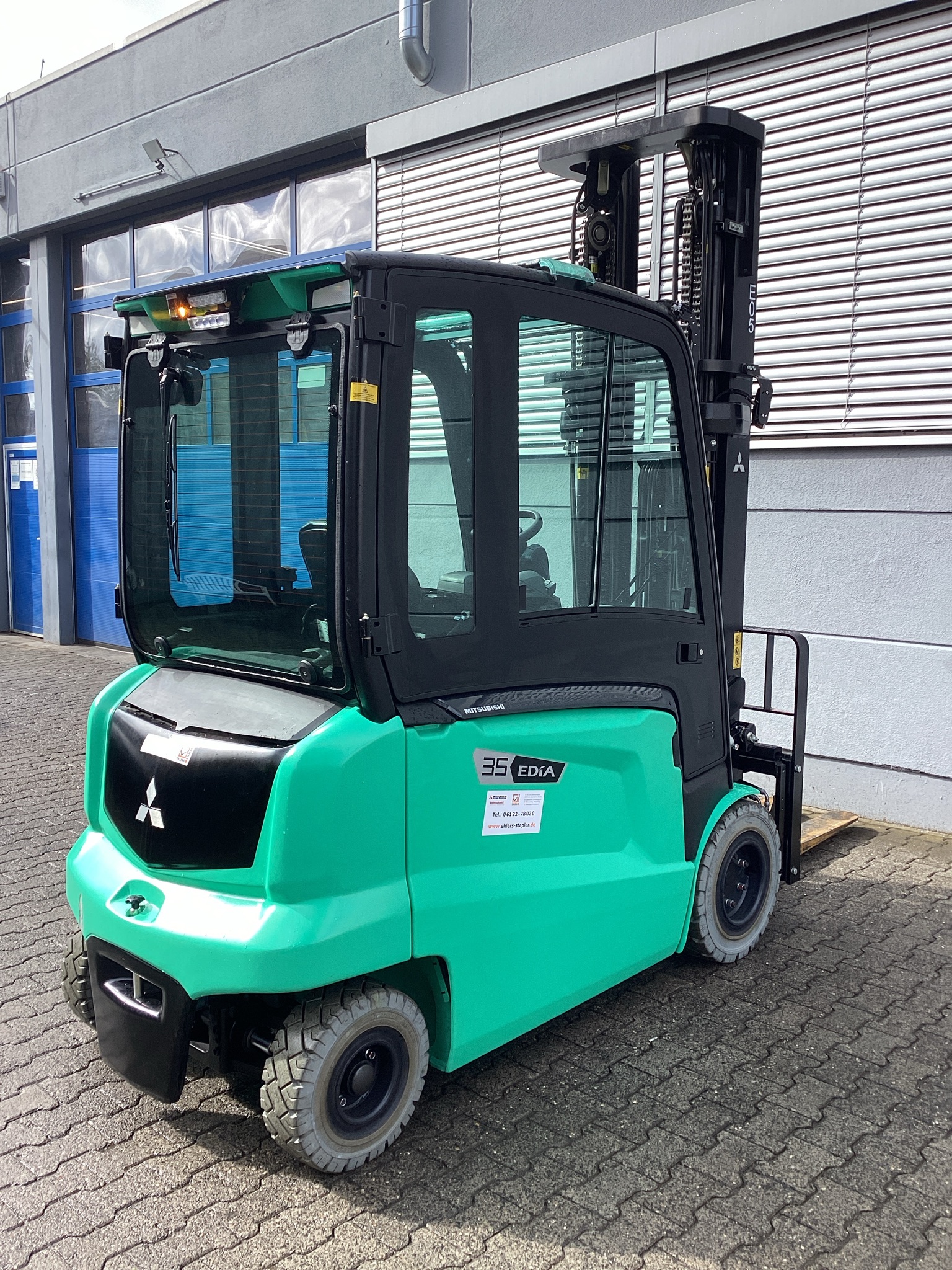 Mitsubishi FB35AN Elektro 4 Rad-Stapler ehlers-stapler.de