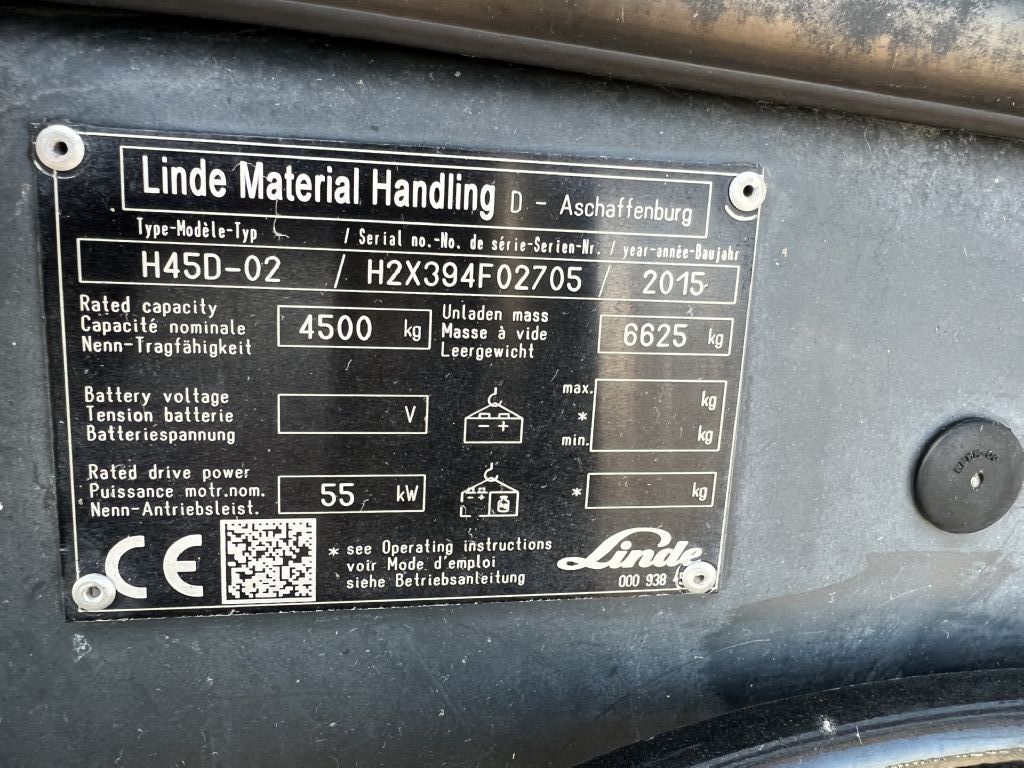 Linde H45D-02 Diesel Forklift www.emslift.de