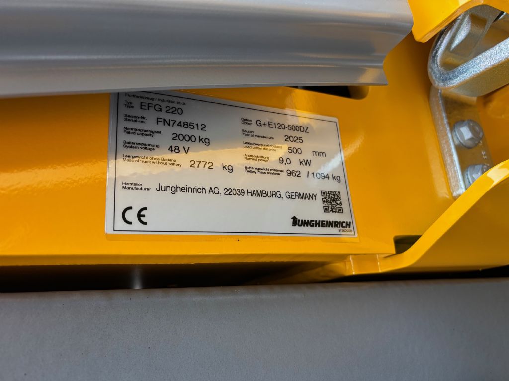 Jungheinrich EFG220 Elektro 3 Rad-Stapler 