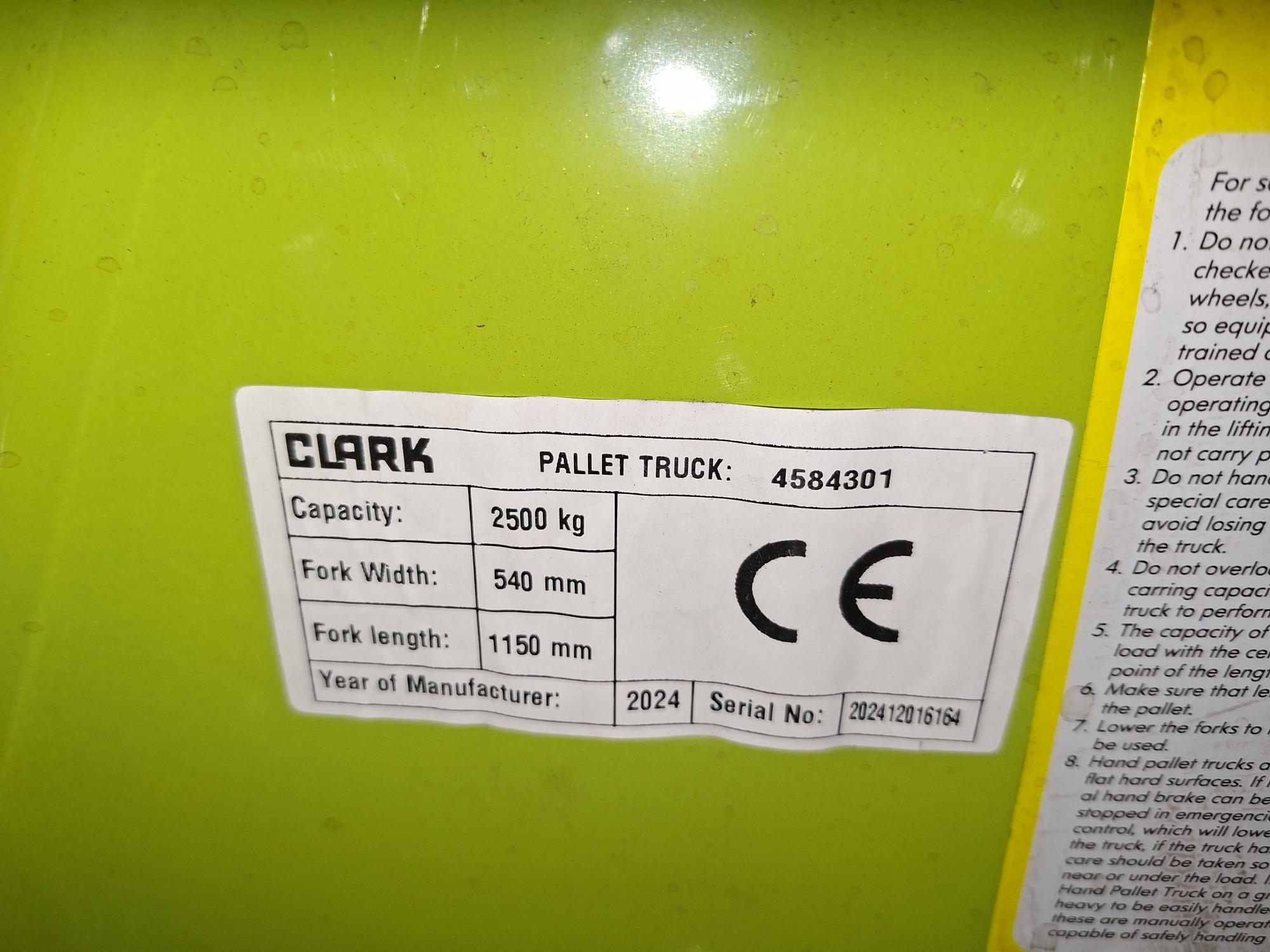 Clark-CPJ25 - 540X1150 mm *Neu-Handhubwagen-www.gabelstapler-finger.com