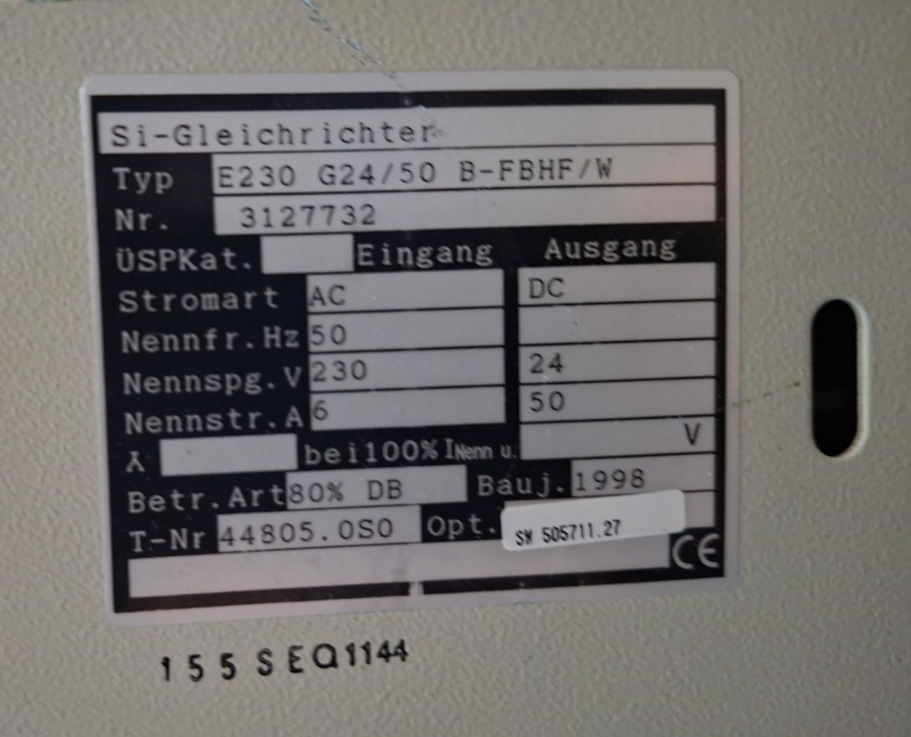 -Ladeger�t Typ E230 G24/50 B-FBHF/W-Ladeger�t-www.gabelstapler-finger.com