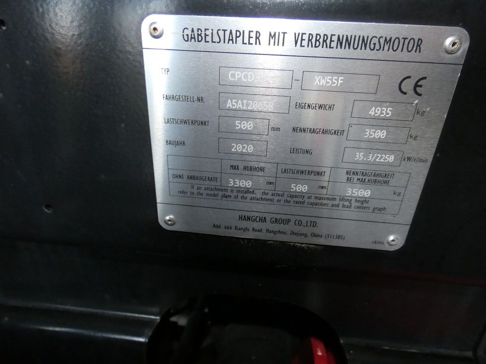 Hangcha CPCD 35 Dieselstapler fischer-gabelstapler.de