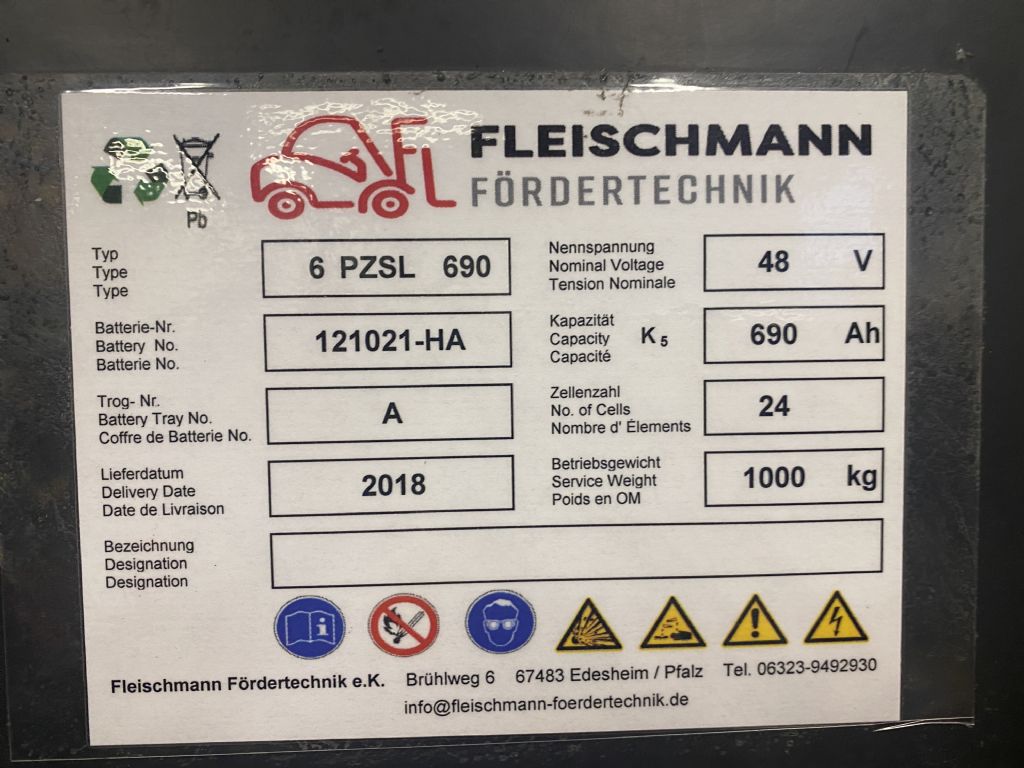 *Sonstige-48V Batterie 690AH Bj.2018-Antriebsbatterie-www.fleischmann-foerdertechnik.de