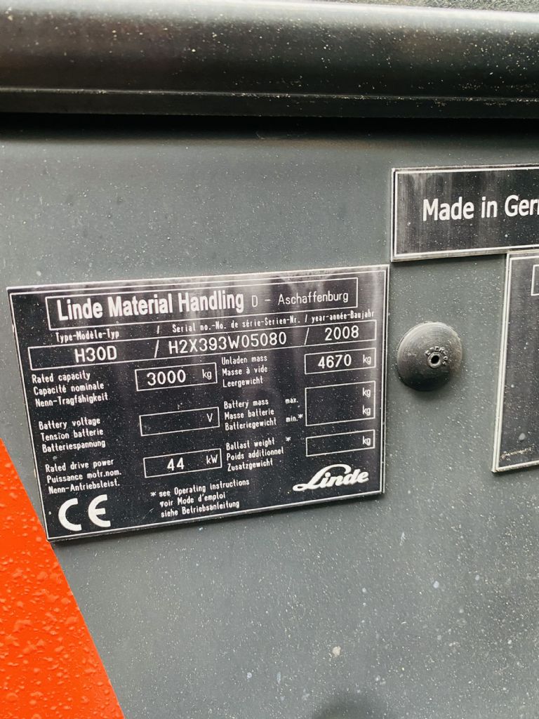 Linde-H 30 D-01 Kabine Triplex STVO-Dieselstapler-www.fleischmann-foerdertechnik.de