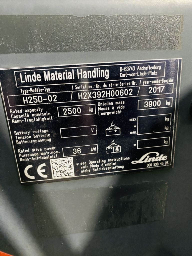 Linde-H 25 D-02 EVO Kabine STVO VERMIETET -Dieselstapler-www.fleischmann-foerdertechnik.de