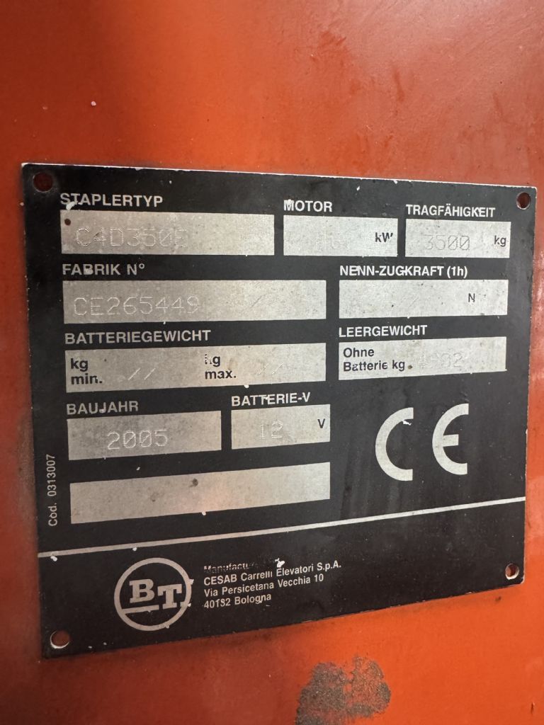 BT-C4D350E Cesab Drago 350 Kabine STVO -Dieselstapler-www.fleischmann-foerdertechnik.de