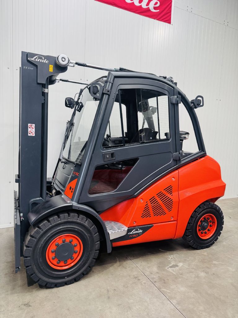 Linde-H 50 D-02/600 EVO 3B Kabine Triplex -Dieselstapler-www.fleischmann-foerdertechnik.de