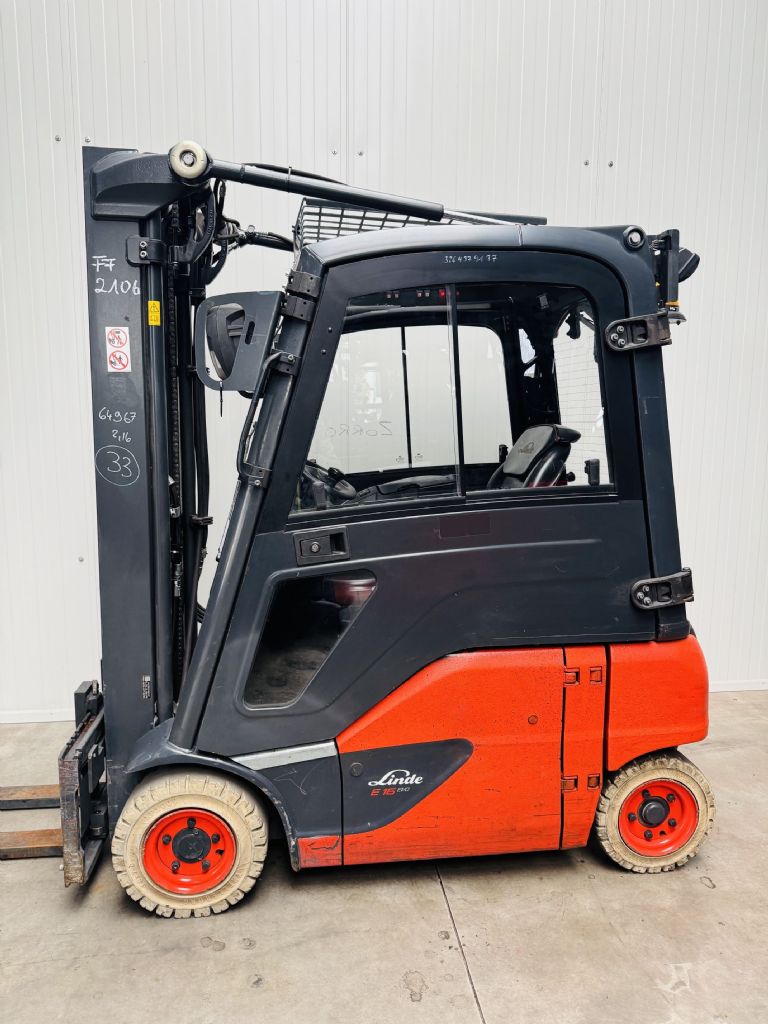 Linde-E 16 P-02 EVO Triplex Kabine STVO -Elektro 4 Rad-Stapler-www.fleischmann-foerdertechnik.de