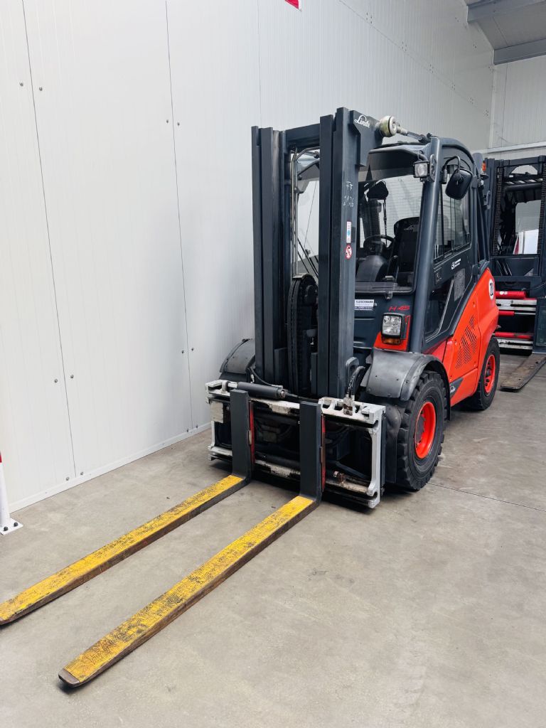 Linde-H 45 D-01 Kabine Triplex ZVG STVO-Dieselstapler-www.fleischmann-foerdertechnik.de