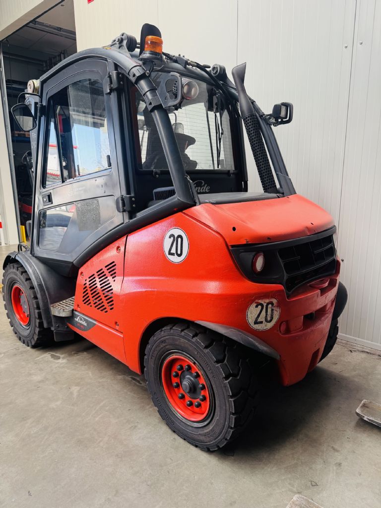 Linde-H 45 D-01 Kabine Triplex ZVG STVO-Dieselstapler-www.fleischmann-foerdertechnik.de