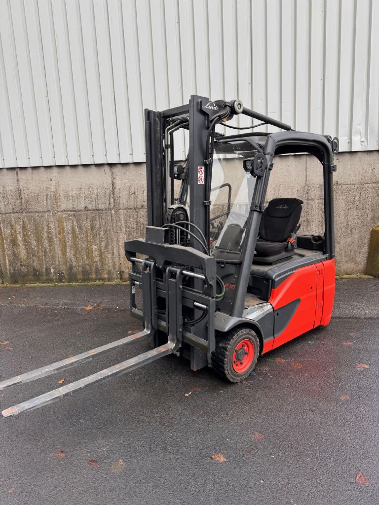 Linde E16-02 Electric 3-wheel forklift www.fm-foerdertechnik.com