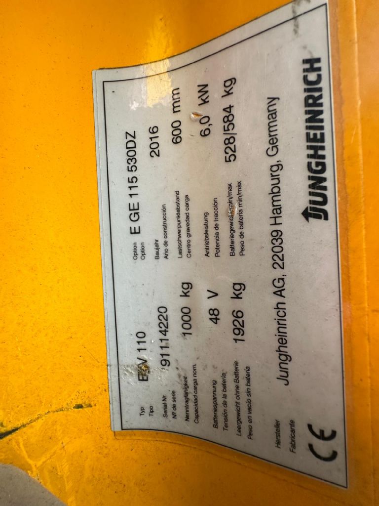 Jungheinrich ETV110 Schubmaststapler www.fm-foerdertechnik.com Jungheinrich ETV110 Schubmaststapler www.fm-foerdertechnik.com