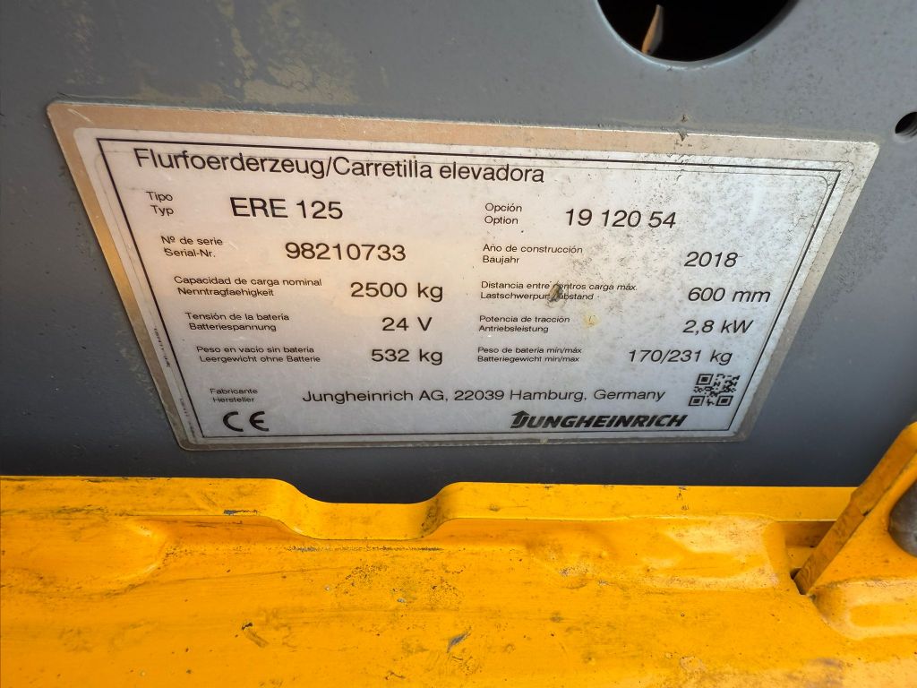 Jungheinrich ERE 125 Baujahr 2018 Akku 2018 Gabellänge 1150 Niederhubwagen www.gst-logistic.com Jungheinrich ERE 125 Baujahr 2018 Akku 2018 Gabellänge 1150 Niederhubwagen www.gst-logistic.com