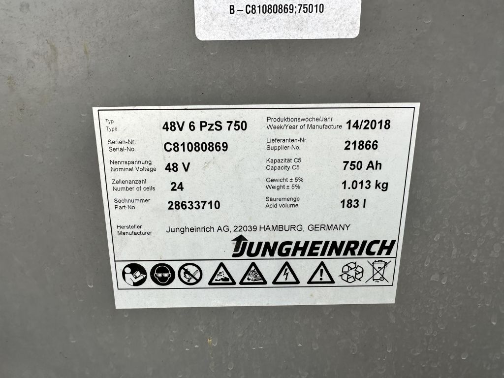 Jungheinrich EFG 220 Baujahr 2018/ Stunden 8088 / HH 6000 Elektro 3 Rad-Stapler www.gst-logistic.com
