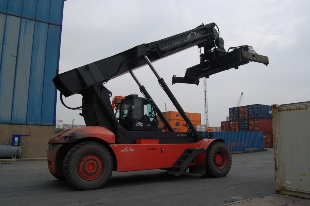 Voll Container Reachstacker-Linde-C4535TL