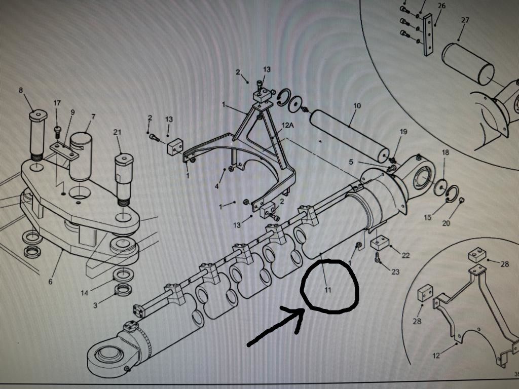 Linde-Ausschubzylinder-Hydraulik