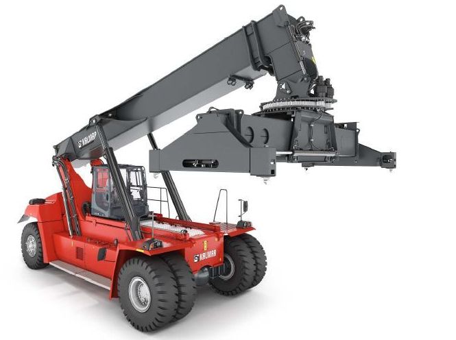 Kalmar-DRG450-60S5-Reach-Stacker pour container plein