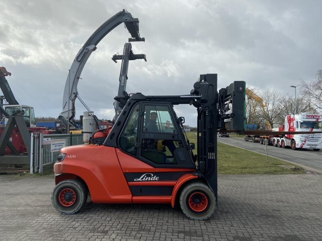 Gas forklifts-Linde-H80T-02-1100