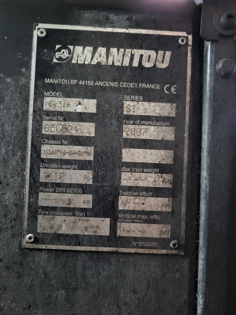 Manitou ME 316 Elektro 3 Rad-Stapler www.huh-staplerservice.at Manitou ME 316 Elektro 3 Rad-Stapler www.huh-staplerservice.at