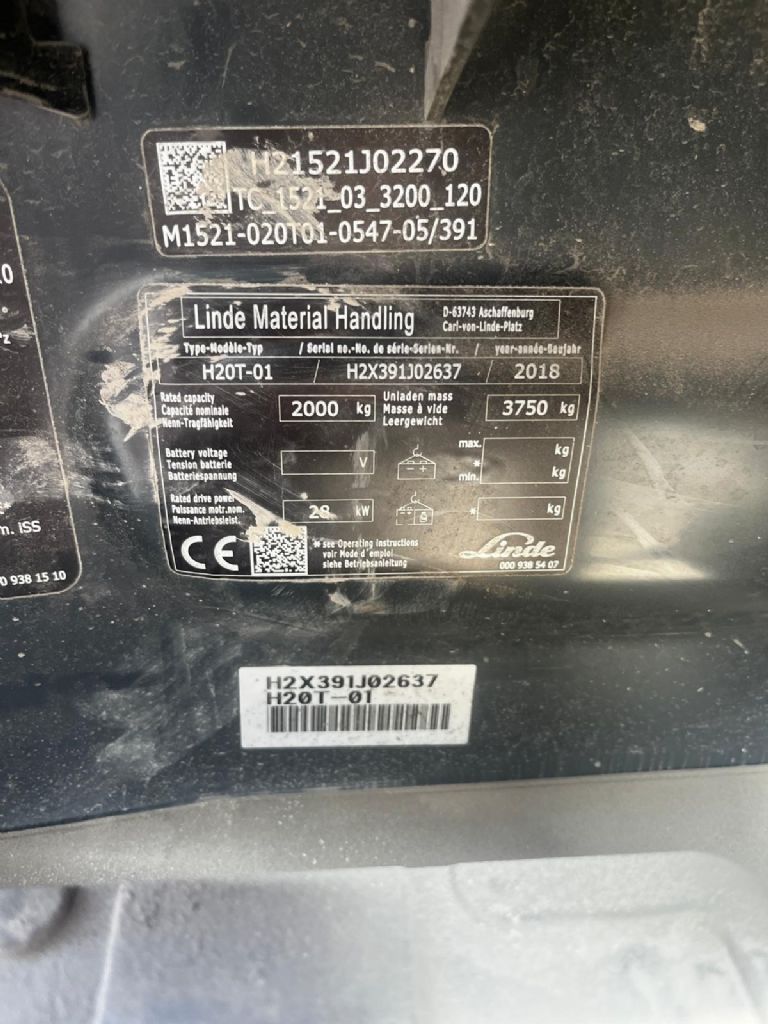 Linde H20T-01 LPG Forklifts www.ihgroup.be Linde H20T-01 LPG Forklifts www.ihgroup.be