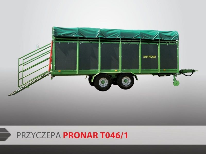 Pronar Viehtransportanhnger T046/1 (8t) mit Druckluftbremse oder Auflaufbremse Industrial trailers www.isfort.com