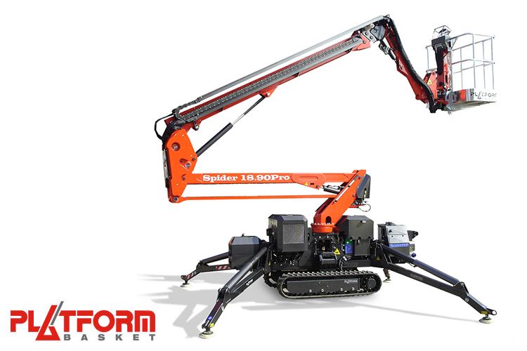 Platform Basket Spider Platform 18.90 Pro Aerial platform on tracks www.isfort.com