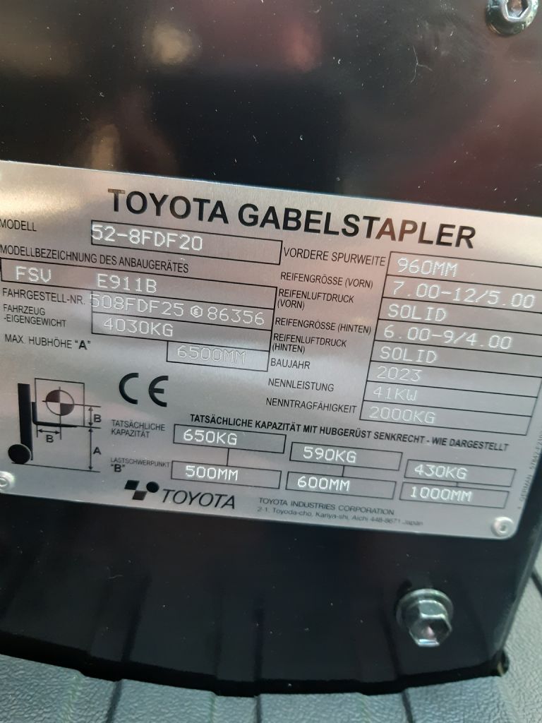 Toyota 52-8FDF20 Dieselstapler kirchnerpartner.de