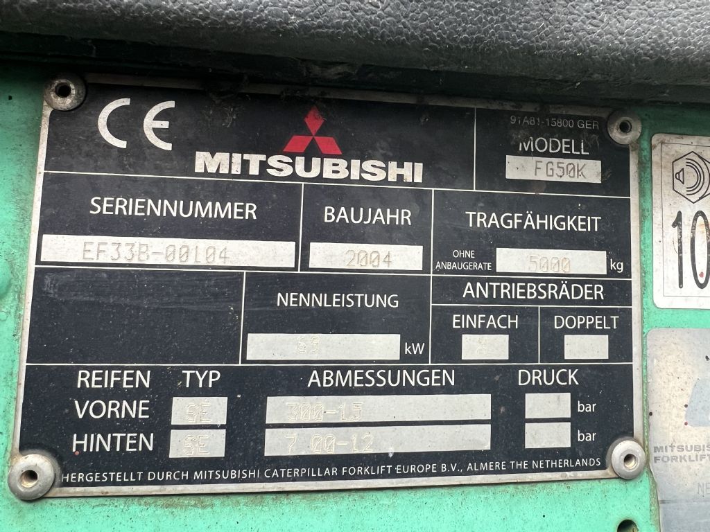 Mitsubishi-FG 50 K-Treibgasstapler www.l-l-gabelstapler.de