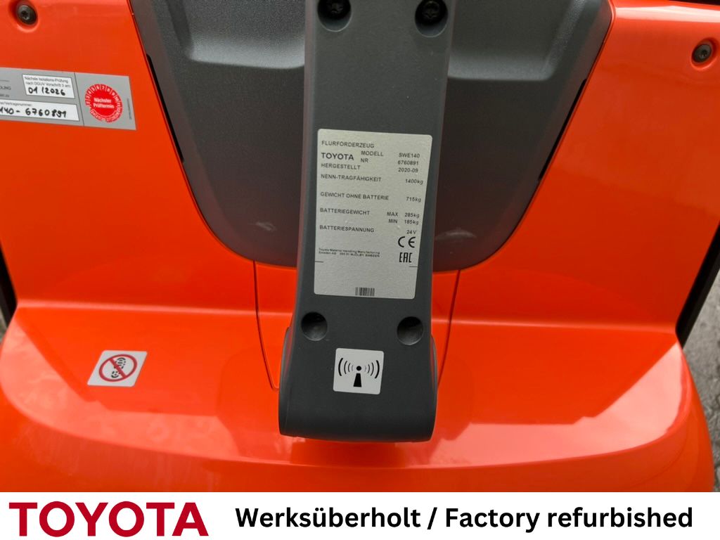 Toyota SWE 140, Akku 2024! Hochhubwagen www.mengel-gabelstapler.de Toyota SWE 140, Akku 2024! Hochhubwagen www.mengel-gabelstapler.de